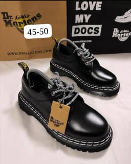 Dr. Martens, double white thread layers