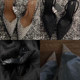 Zara rhinestone heels